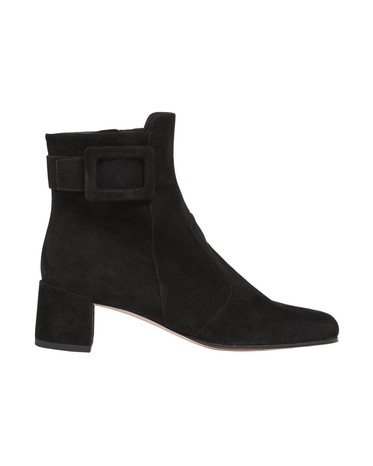 Tres Vivier Suede Buckle Ankle Booties Tres Vivier Suede Buckle Ankle Booties