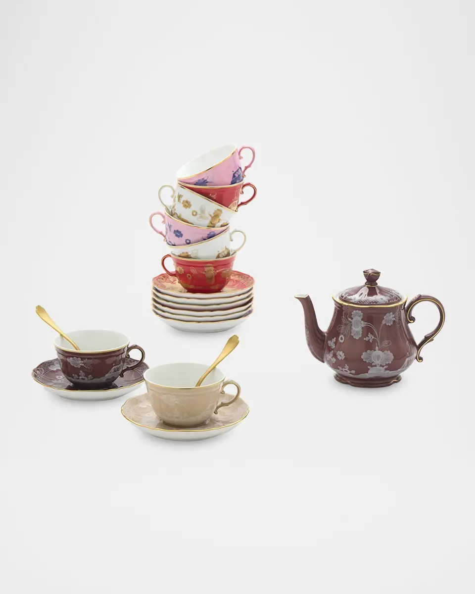 GINORI 1735 Oriente Italiano Castagna Tea Saucer | Thumbnail 3 GINORI 1735 Oriente Italiano Castagna Tea Saucer | Thumbnail 3