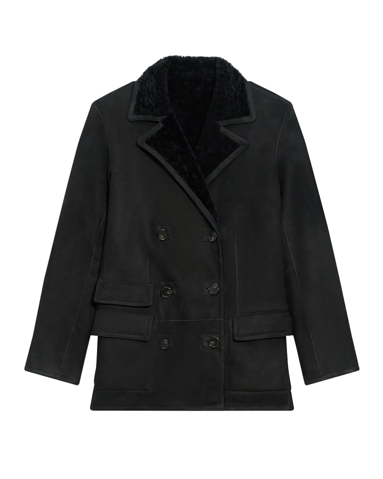 Theory Shearling Peacoat Blazer