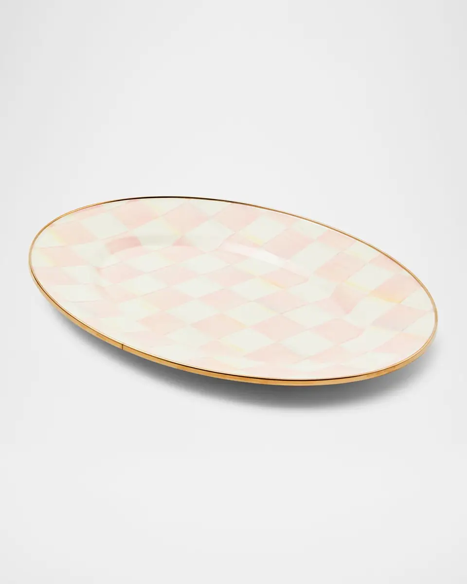 MacKenzie-Childs Rosy Check Small Oval Platter | Thumbnail 2 MacKenzie-Childs Rosy Check Small Oval Platter | Thumbnail 2