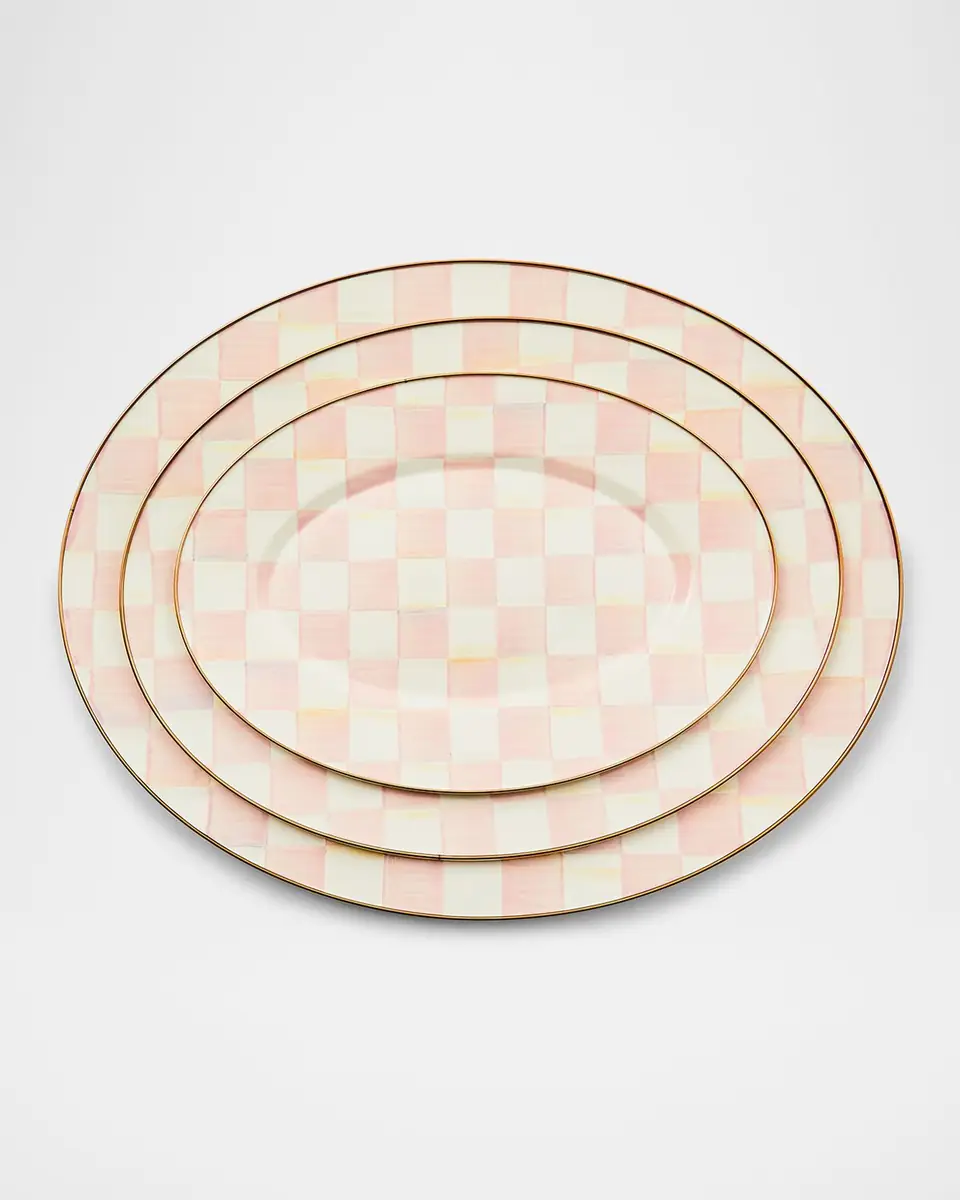 MacKenzie-Childs Rosy Check Small Oval Platter | Thumbnail 3 MacKenzie-Childs Rosy Check Small Oval Platter | Thumbnail 3