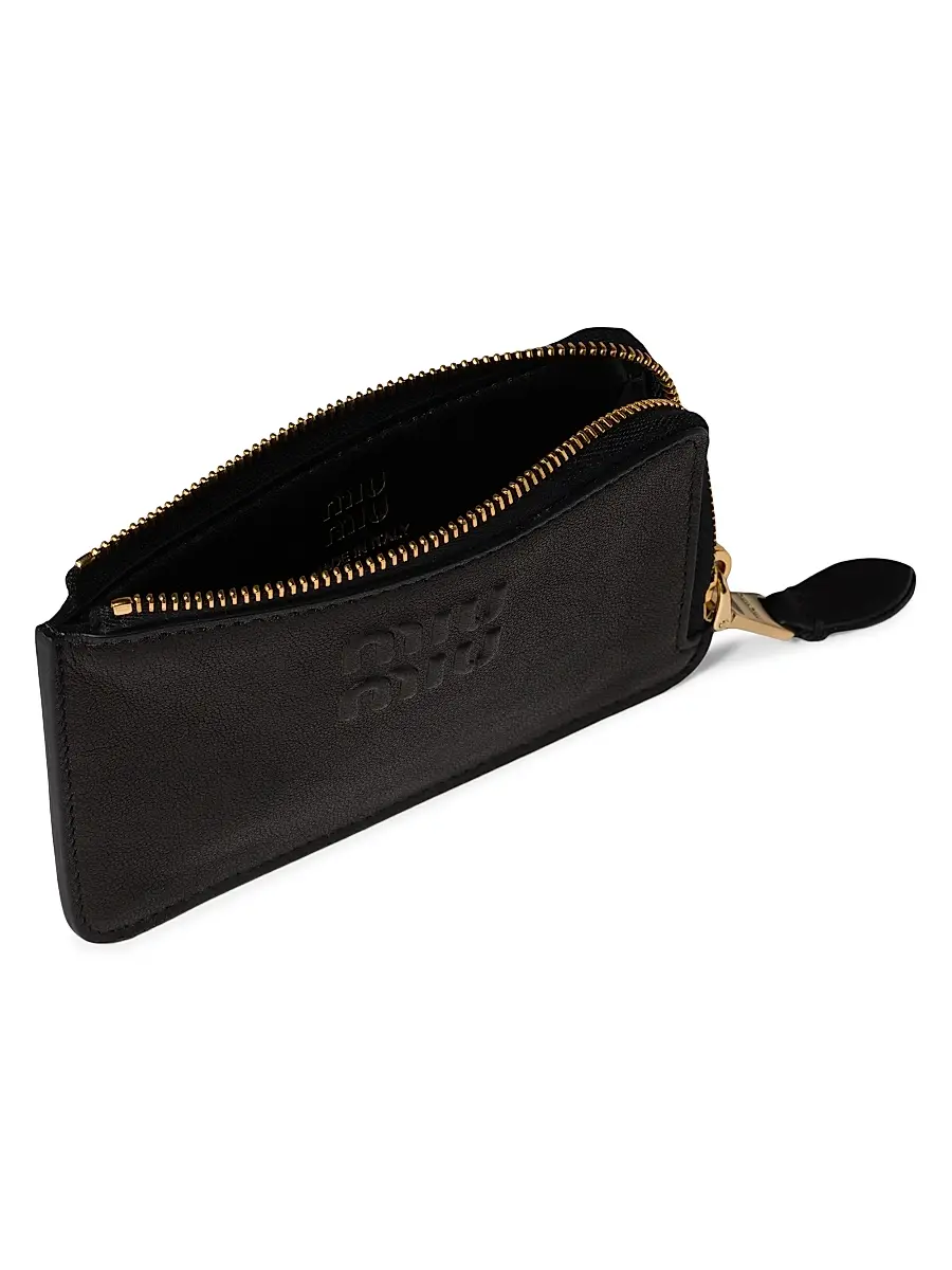 Miu Miu Women's Nappa Leather Envelope Card Holder | Thumbnail 3 Miu Miu Women's Nappa Leather Envelope Card Holder | Thumbnail 3