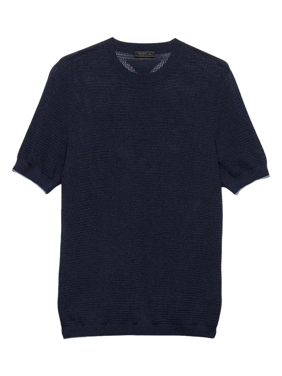 Men's Silk and Cotton Crewneck Sweater
