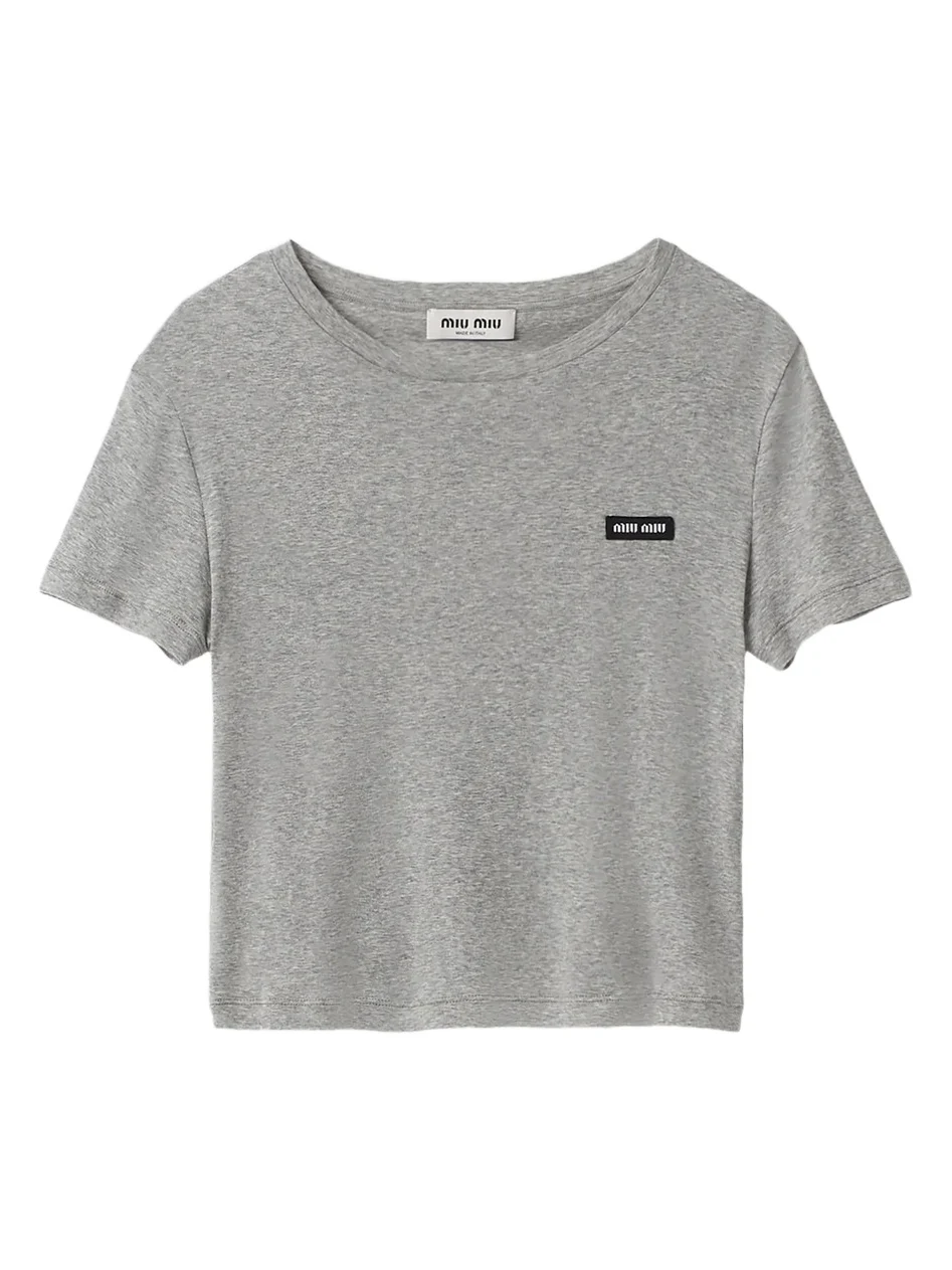 Miu Miu Women's Ribbed Jersey T-Shirt