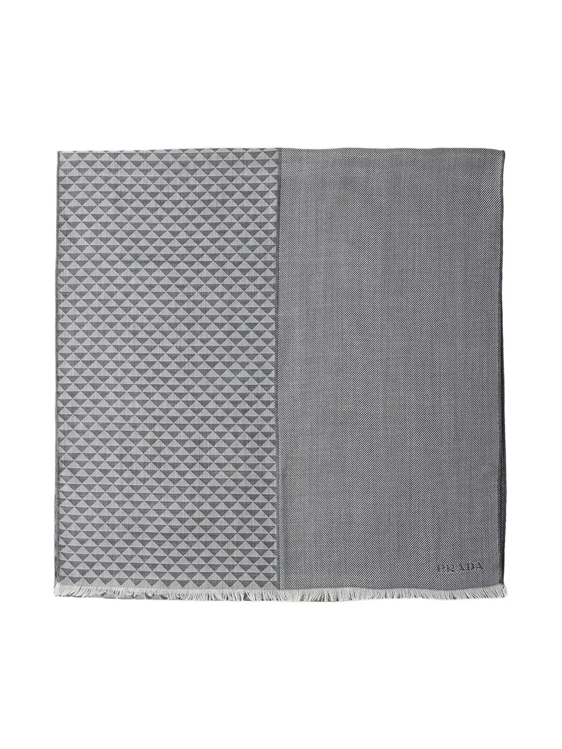 Prada Men's Cashmere, Wool and Silk Scarf - Blue