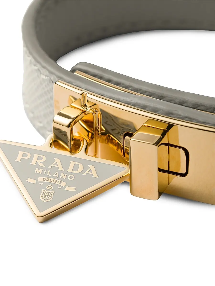 Prada Women's Saffiano Leather Bracelet - Beige Khaki | Thumbnail 2