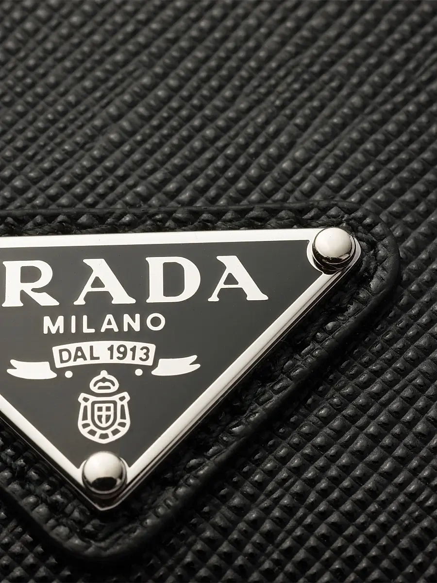 Prada Women's Saffiano Leather Badge Holder | Thumbnail 2