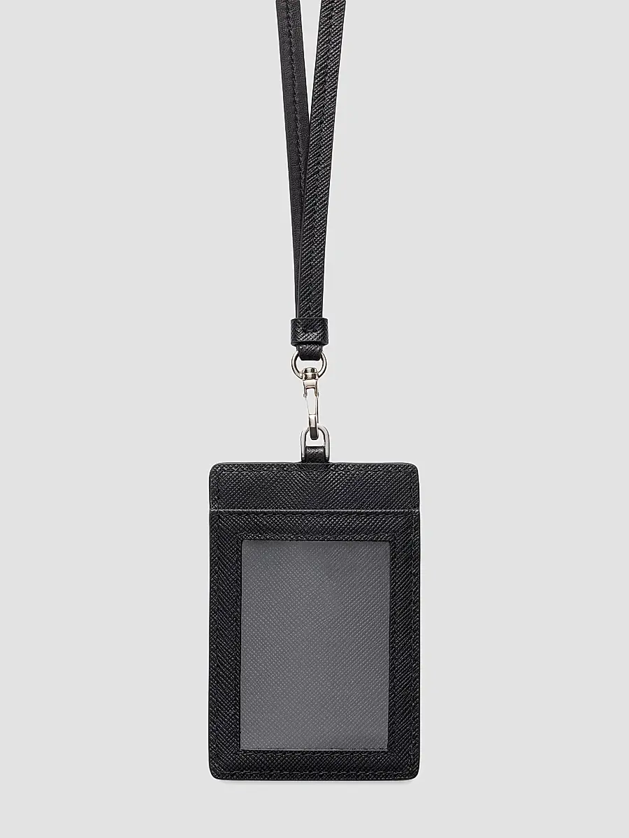 Prada Women's Saffiano Leather Badge Holder | Thumbnail 3