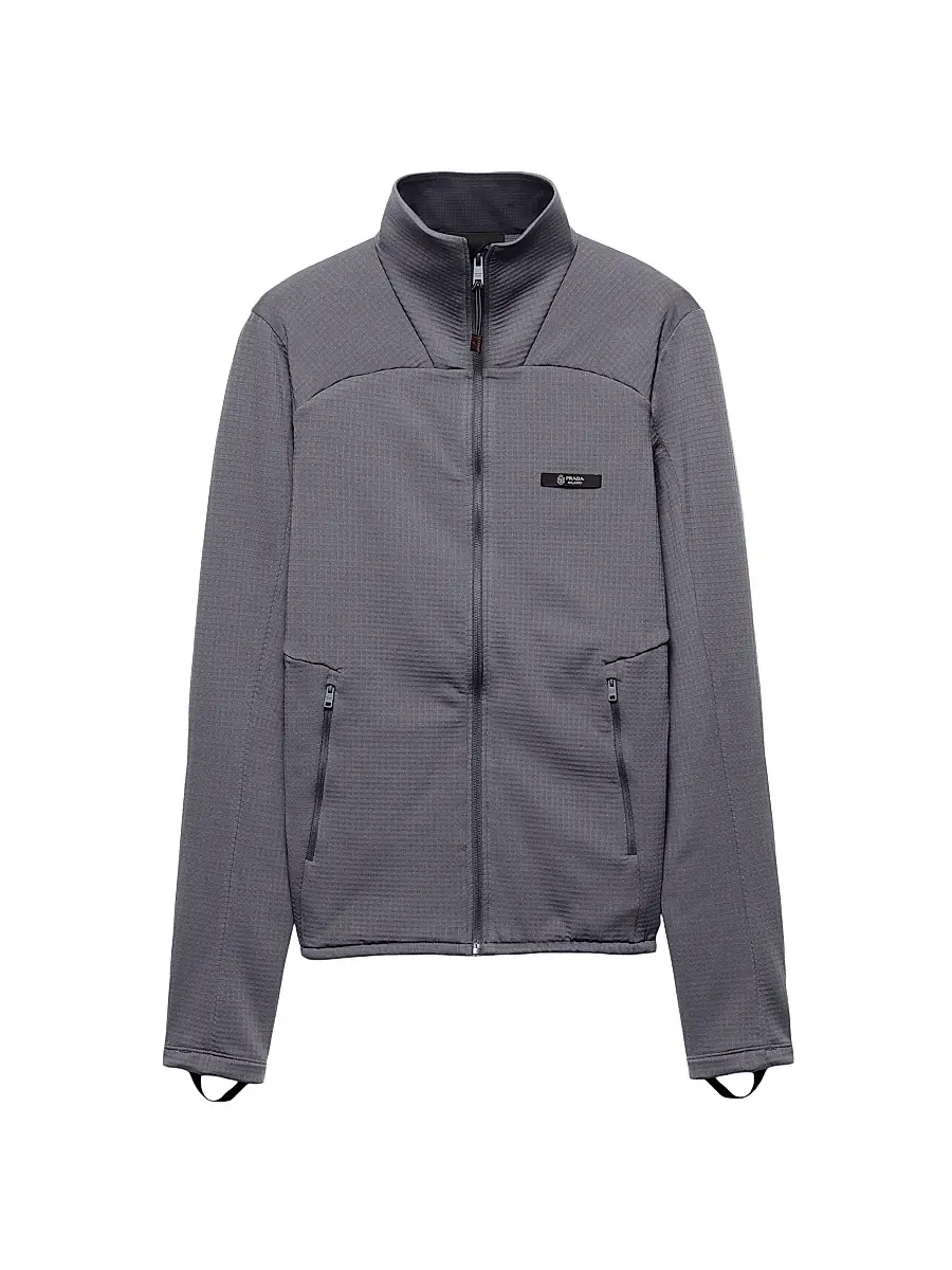 Men's Technical Fabric Blouson Jacket - Grey Men's Technical Fabric Blouson Jacket - Grey