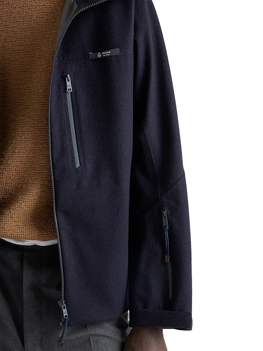 Prada Men's Hooded Cashmere Jacket | Thumbnail 6 Prada Men's Hooded Cashmere Jacket | Thumbnail 6