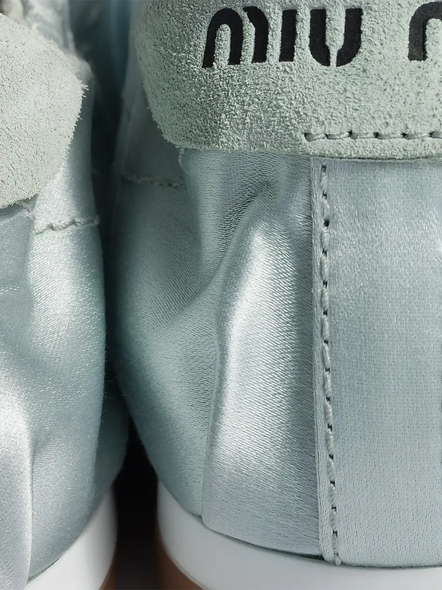 Miu Miu Women's Plume Satin Sneakers | Thumbnail 3 Miu Miu Women's Plume Satin Sneakers | Thumbnail 3