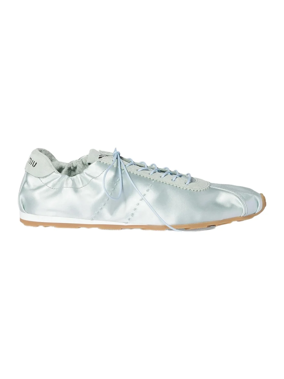 Miu Miu Women's Plume Satin Sneakers