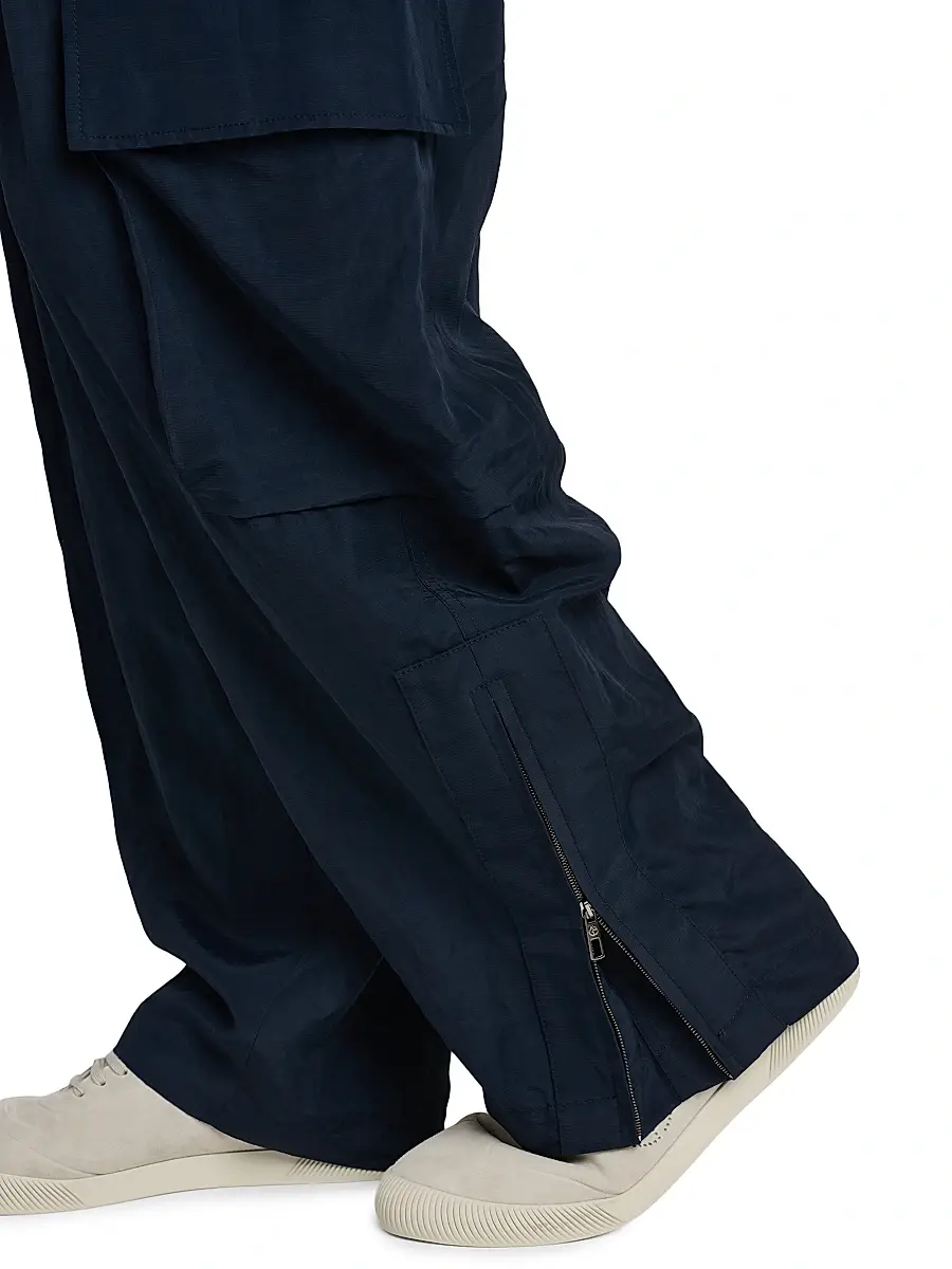 Giorgio Armani Men's Pleated Linen-Blend Cargo Trousers | Thumbnail 6 Giorgio Armani Men's Pleated Linen-Blend Cargo Trousers | Thumbnail 6