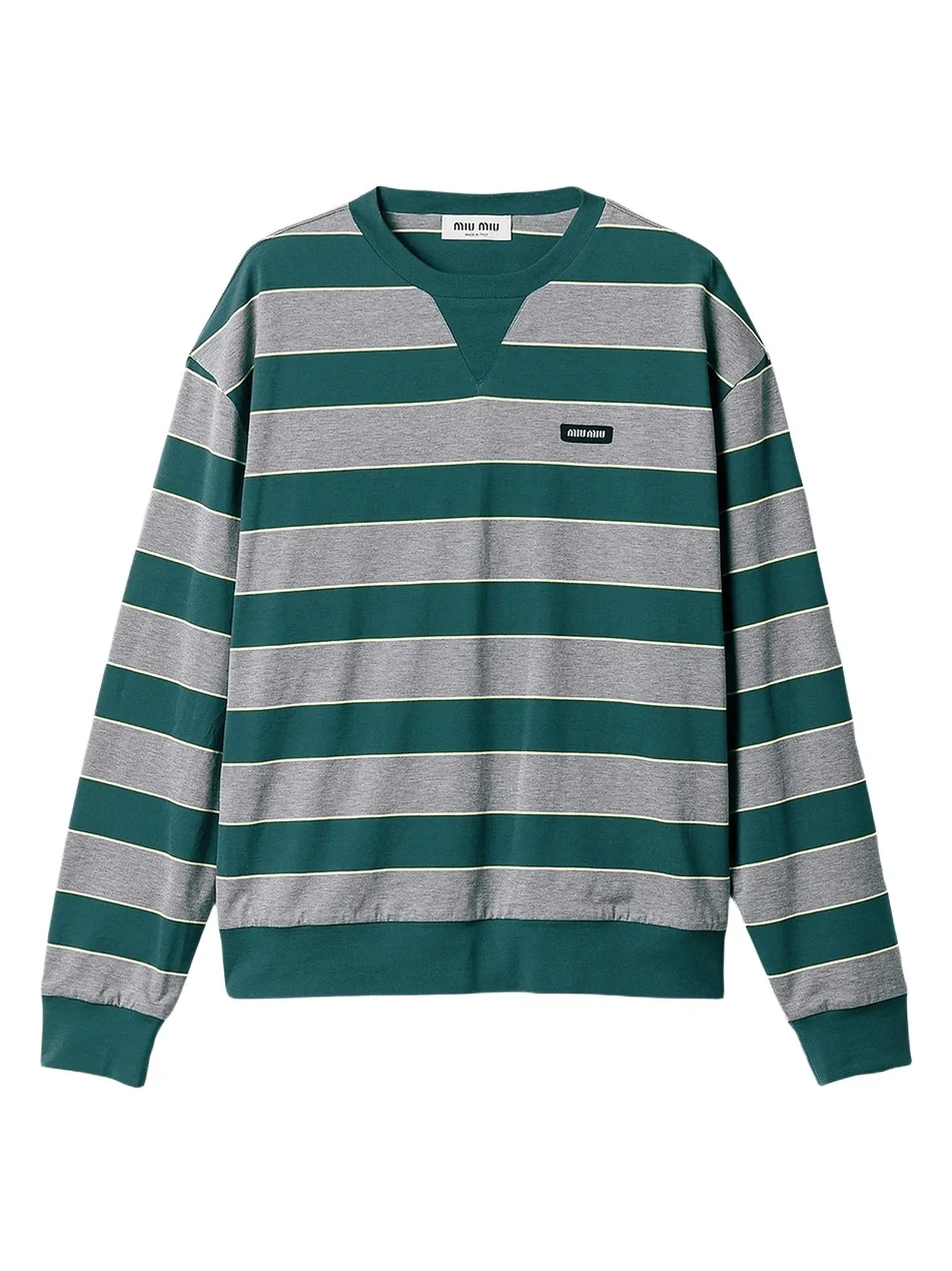 Women's Striped Jersey Sweatshirt