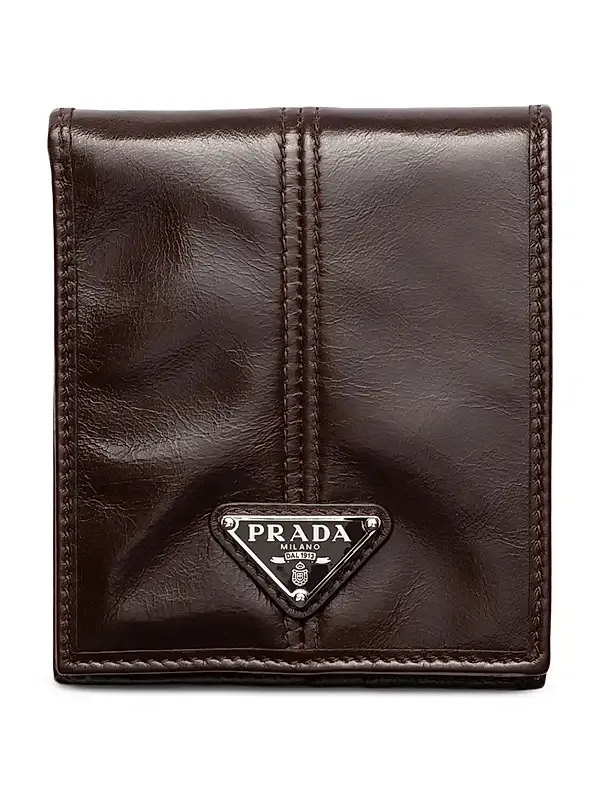 Men's Re-Nylon and Leather Wallet - Brown Men's Re-Nylon and Leather Wallet - Brown