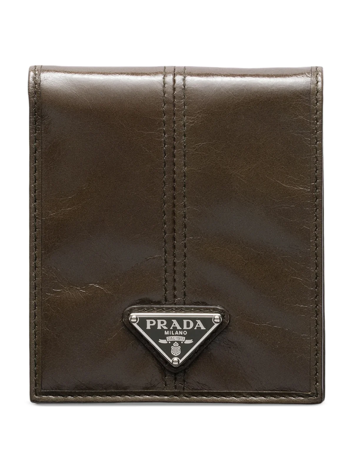 Men's Re-Nylon and Leather Wallet - Green Men's Re-Nylon and Leather Wallet - Green