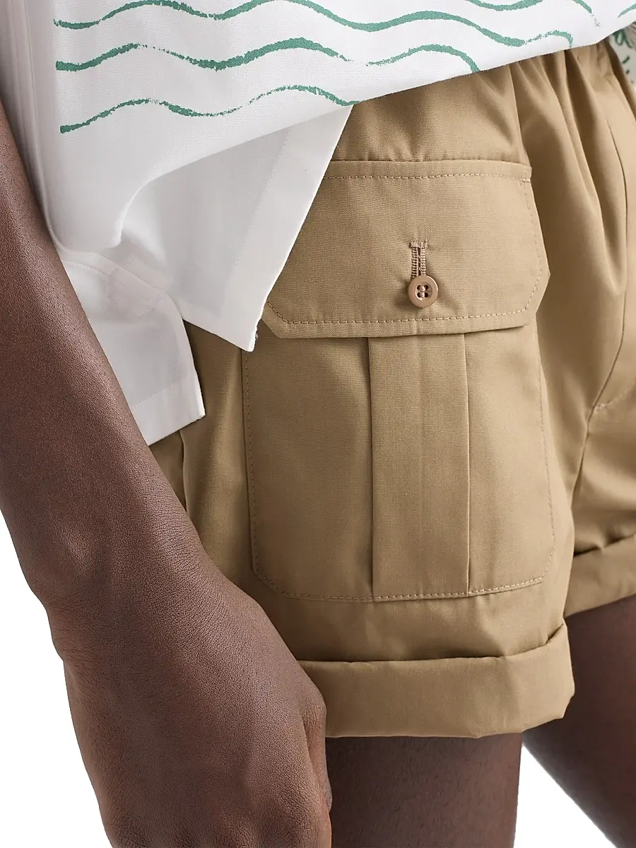 Prada Men's Cotton Poplin Bermuda Shorts - Beige Khaki | Thumbnail 4