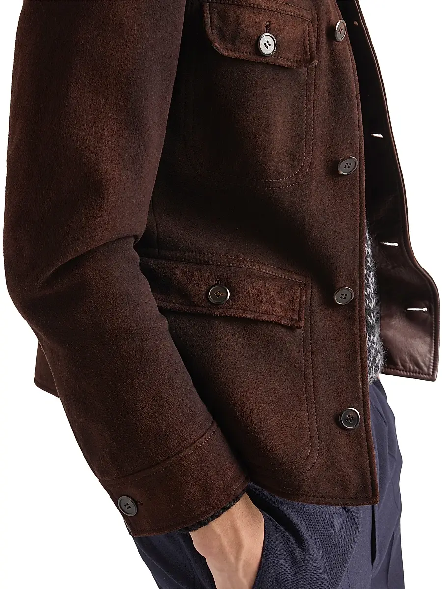 Prada Men's Suede Jacket | Thumbnail 4