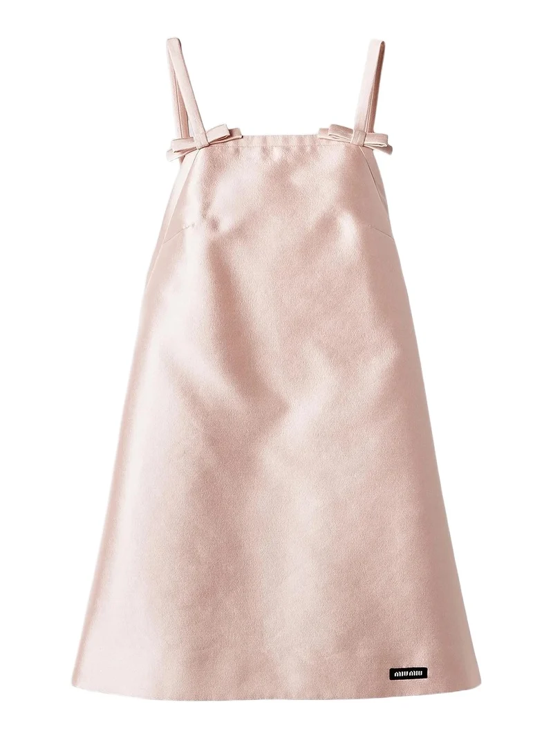 Women's Silk and Wool Mini-Dress - Pink Women's Silk and Wool Mini-Dress - Pink