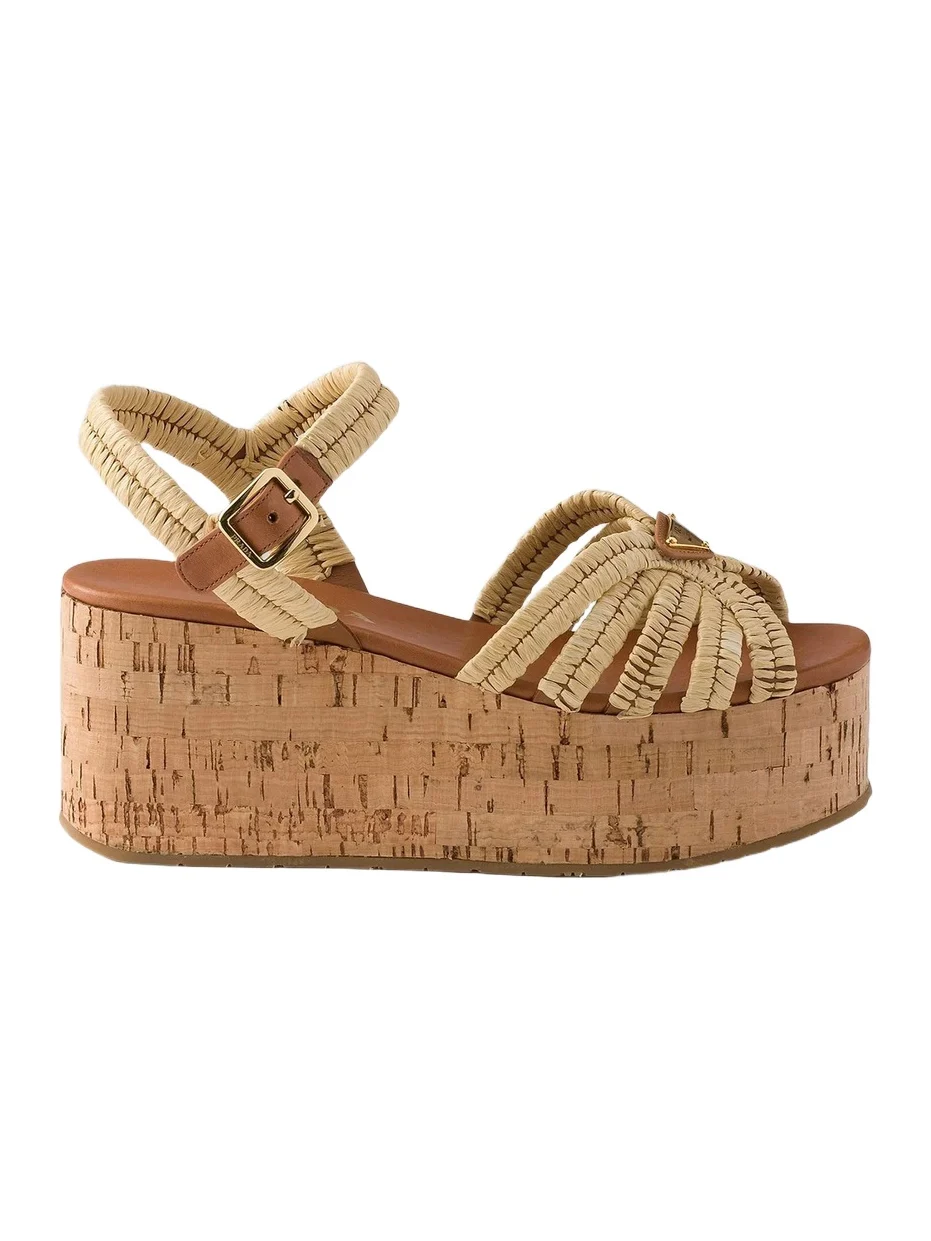 Prada Women's Crochet Platform Sandals