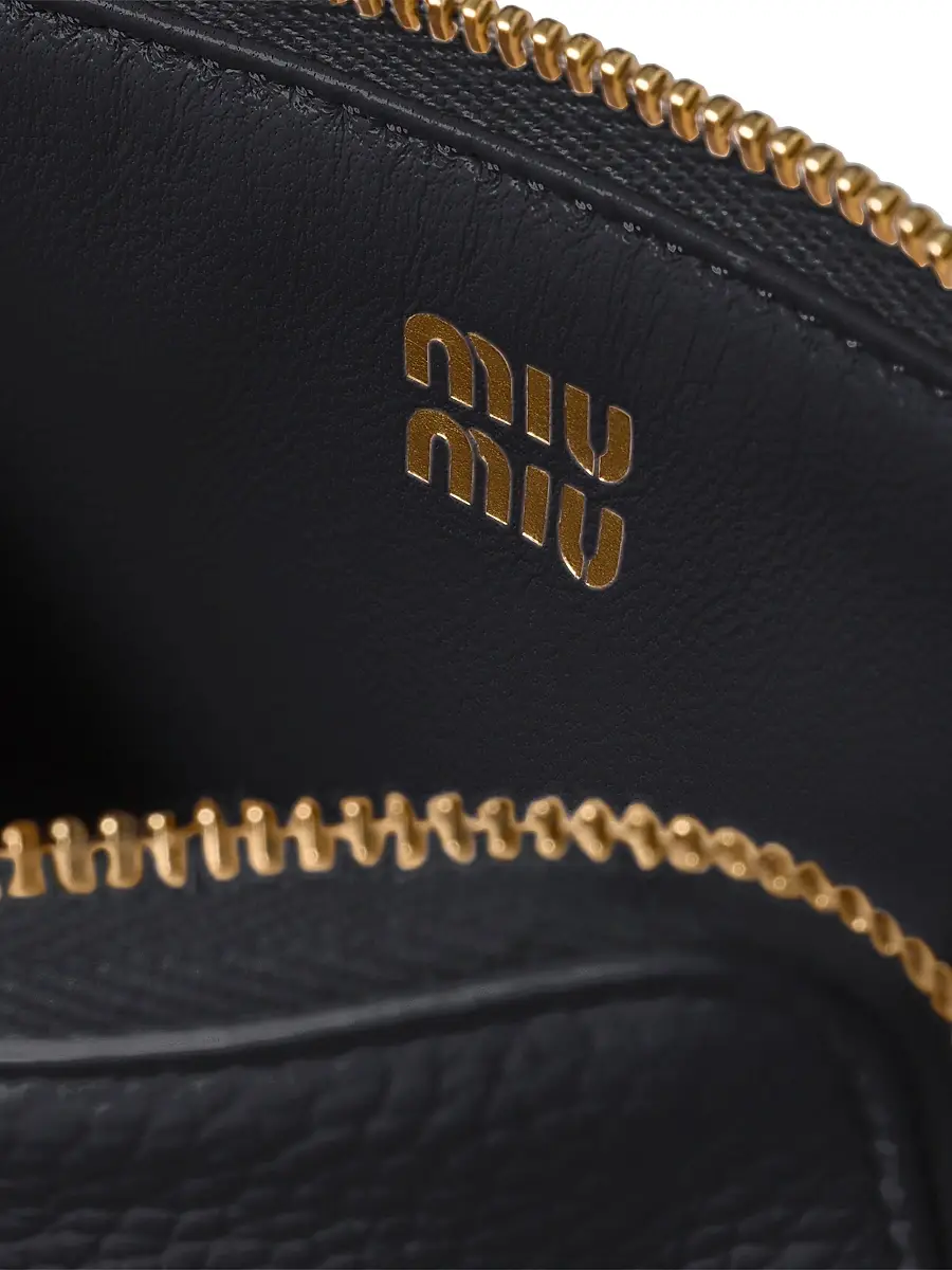 Miu Miu Women's Leather Pouch Card Holder | Thumbnail 4 Miu Miu Women's Leather Pouch Card Holder | Thumbnail 4