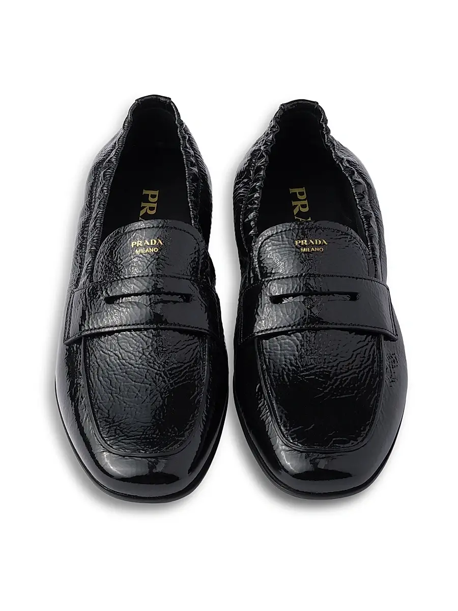 Prada Women's Shuffle Patent Leather Loafers - Black | Thumbnail 2 Prada Women's Shuffle Patent Leather Loafers - Black | Thumbnail 2
