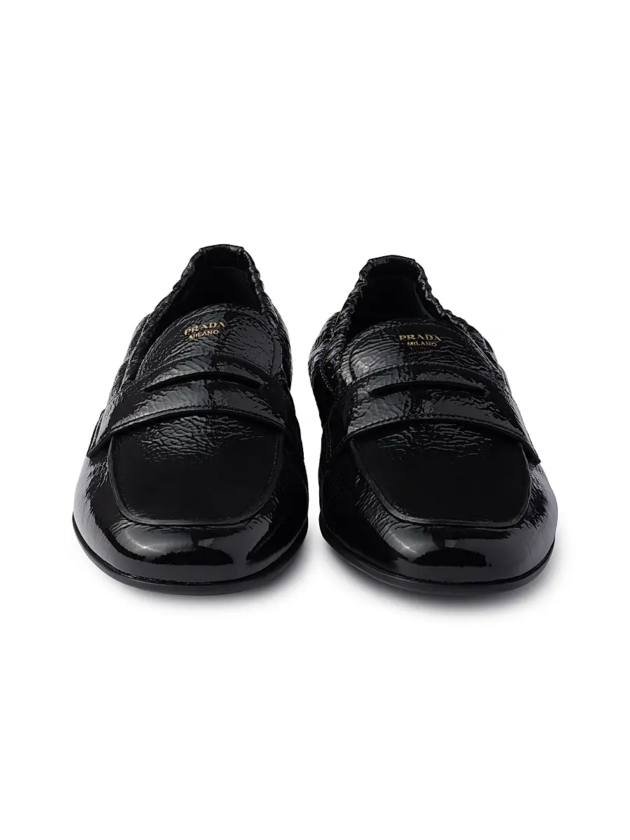 Prada Women's Shuffle Patent Leather Loafers - Black | Thumbnail 4 Prada Women's Shuffle Patent Leather Loafers - Black | Thumbnail 4