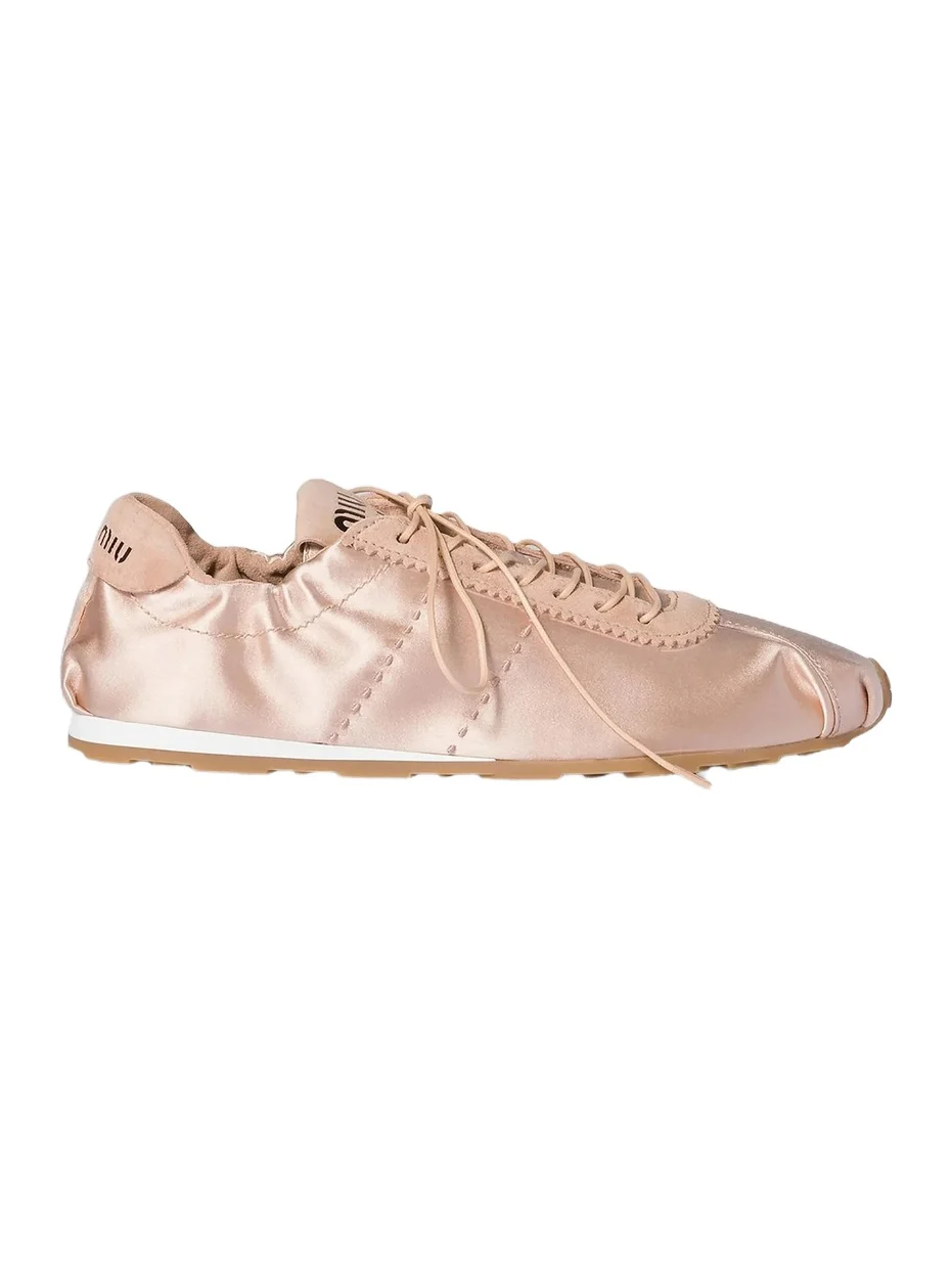 Miu Miu Women's Plume Satin Sneakers