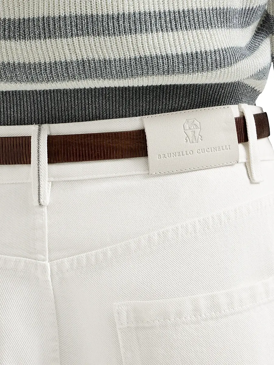 Brunello Cucinelli Women's Dyed Denim Relaxed Jeans with Monili - Panama | Thumbnail 4 Brunello Cucinelli Women's Dyed Denim Relaxed Jeans with Monili - Panama | Thumbnail 4