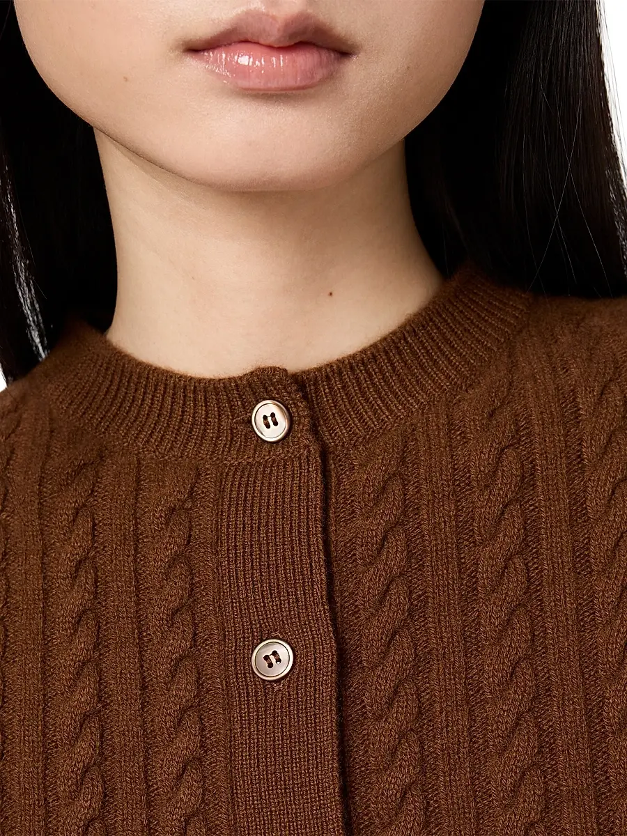 Miu Miu Women's Cable-Knit Cashmere Cardigan | Thumbnail 5 Miu Miu Women's Cable-Knit Cashmere Cardigan | Thumbnail 5