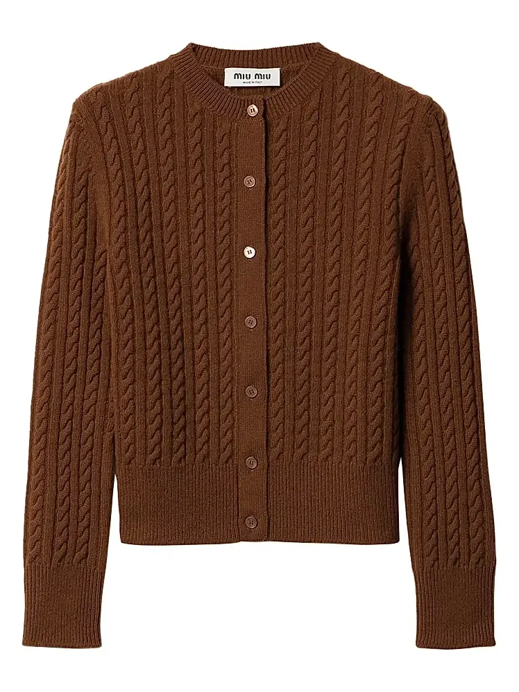 Women's Cable-Knit Cashmere Cardigan