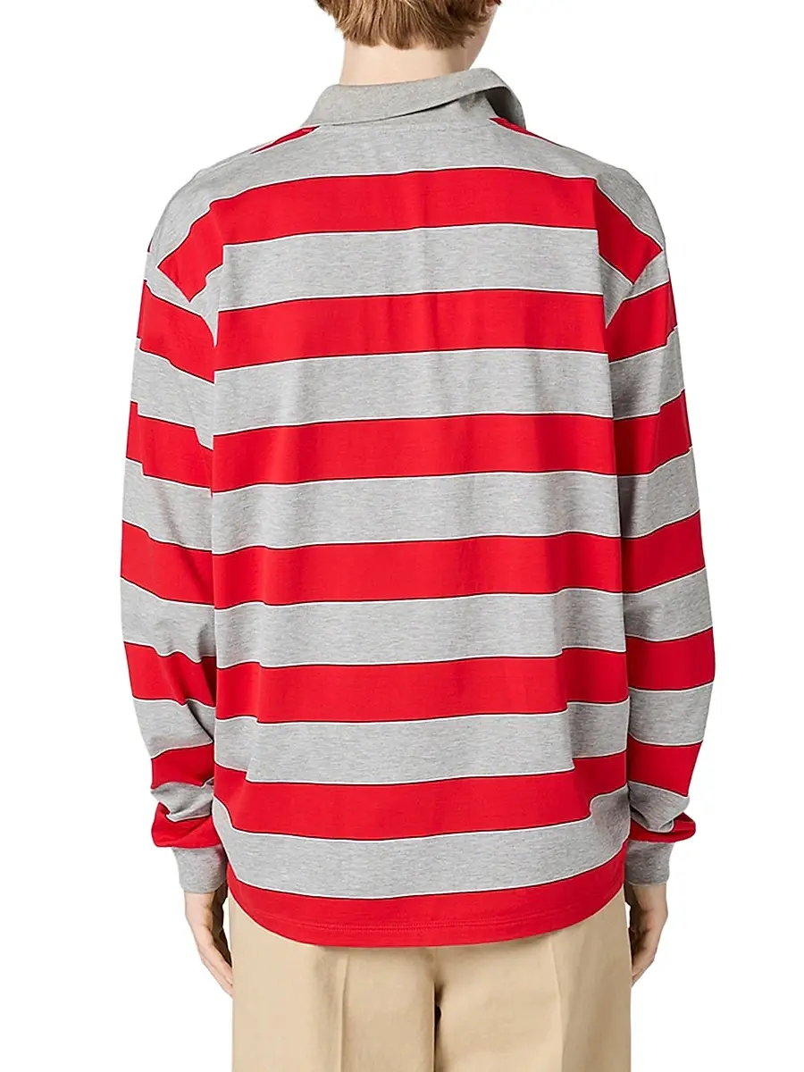 Miu Miu Women's Striped Jersey Polo Shirt | Thumbnail 3 Miu Miu Women's Striped Jersey Polo Shirt | Thumbnail 3