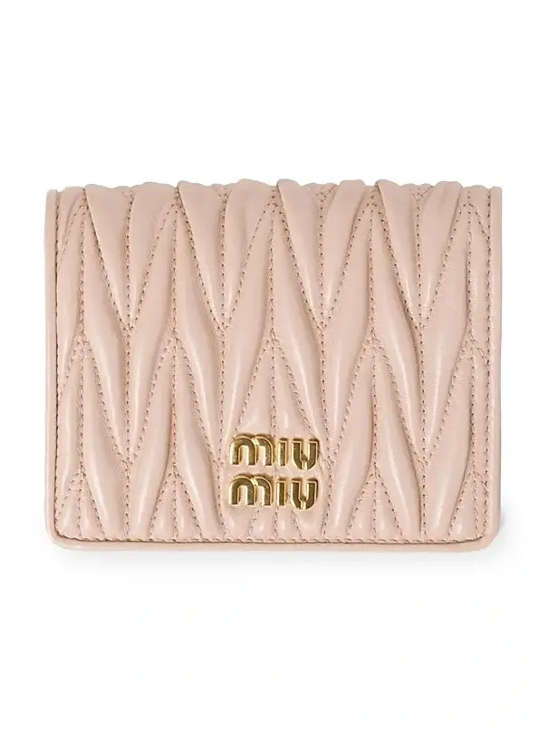 Miu Miu Women's Small Matelassé Nappa Leather Wallet