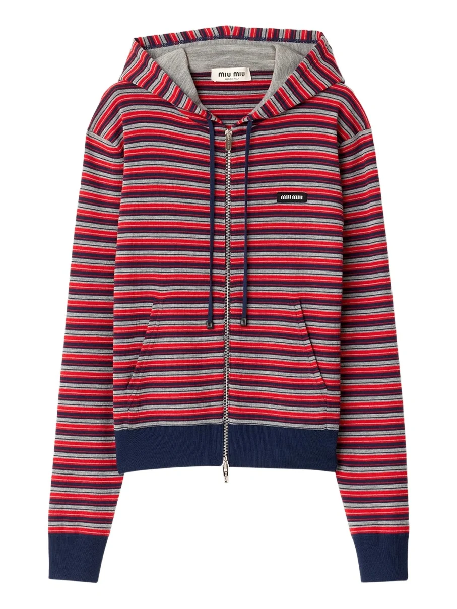 Miu Miu Women's Wool Hoodie Sweatshirt