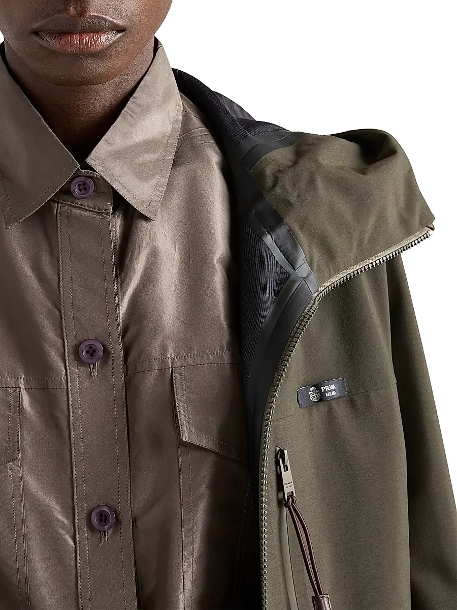 Prada Women's Technical Fabric Jacket - Green | Thumbnail 5 Prada Women's Technical Fabric Jacket - Green | Thumbnail 5
