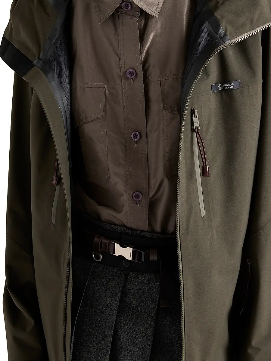 Prada Women's Technical Fabric Jacket - Green | Thumbnail 6 Prada Women's Technical Fabric Jacket - Green | Thumbnail 6