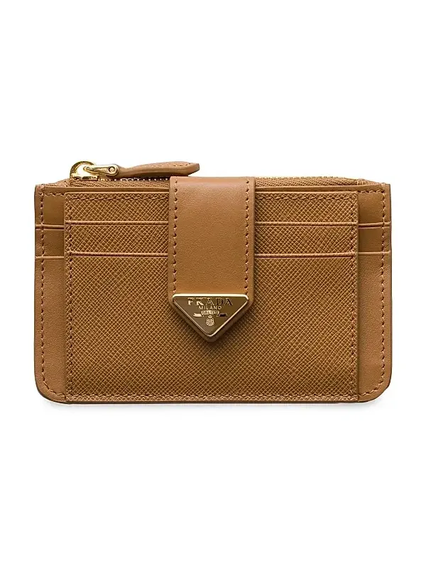 Women's Saffiano and Smooth Leather Card Holder