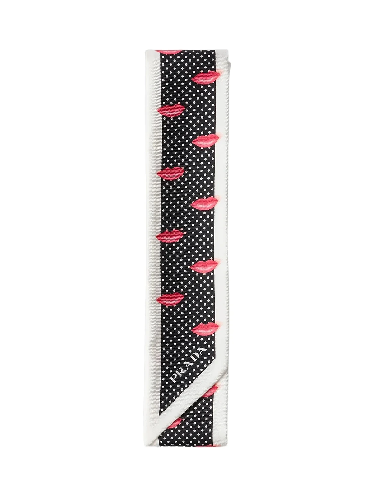 Prada Women's Printed Silk Twill Skinny Scarf