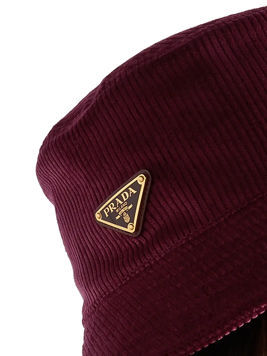 Prada Women's Corduroy Bucket Hat | Thumbnail 3 Prada Women's Corduroy Bucket Hat | Thumbnail 3
