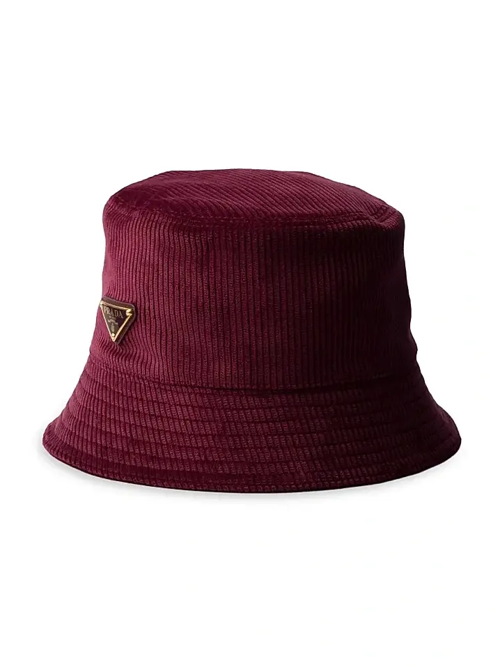 Prada Women's Corduroy Bucket Hat