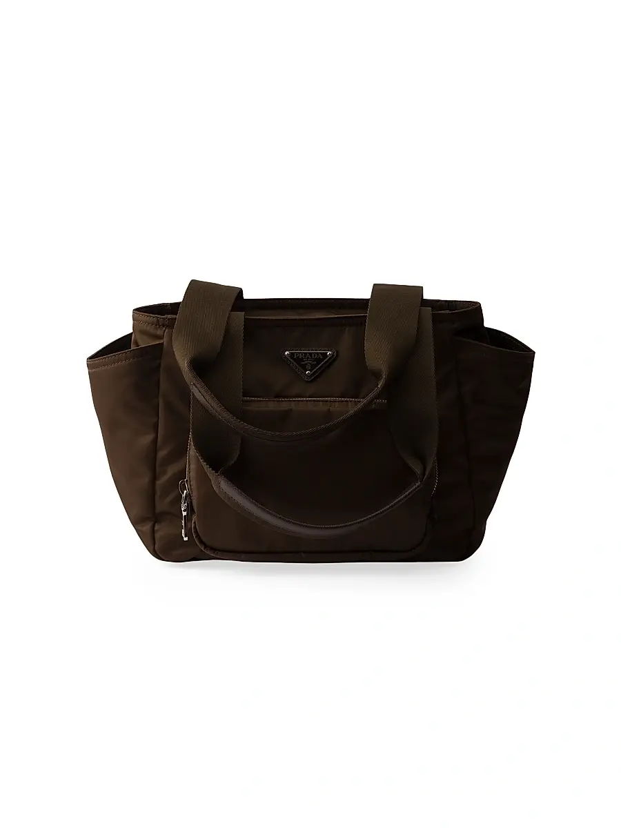 Prada Women's Re-Nylon Tote Bag - Dark Brown | Image 1 Prada Women's Re-Nylon Tote Bag - Dark Brown | Image 1