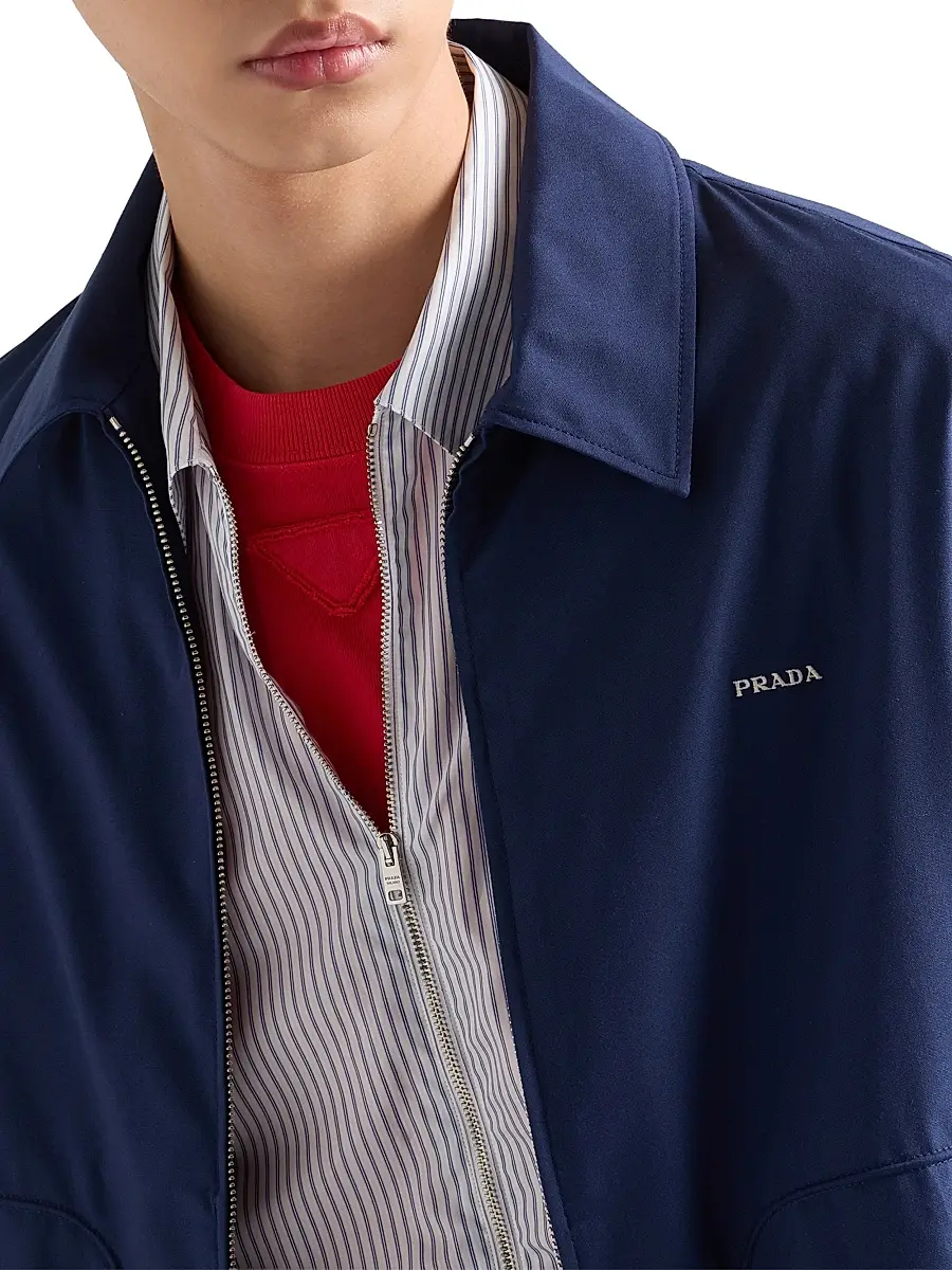 Prada Men's Technical Cotton Zipper Blouson Jacket | Thumbnail 5 Prada Men's Technical Cotton Zipper Blouson Jacket | Thumbnail 5