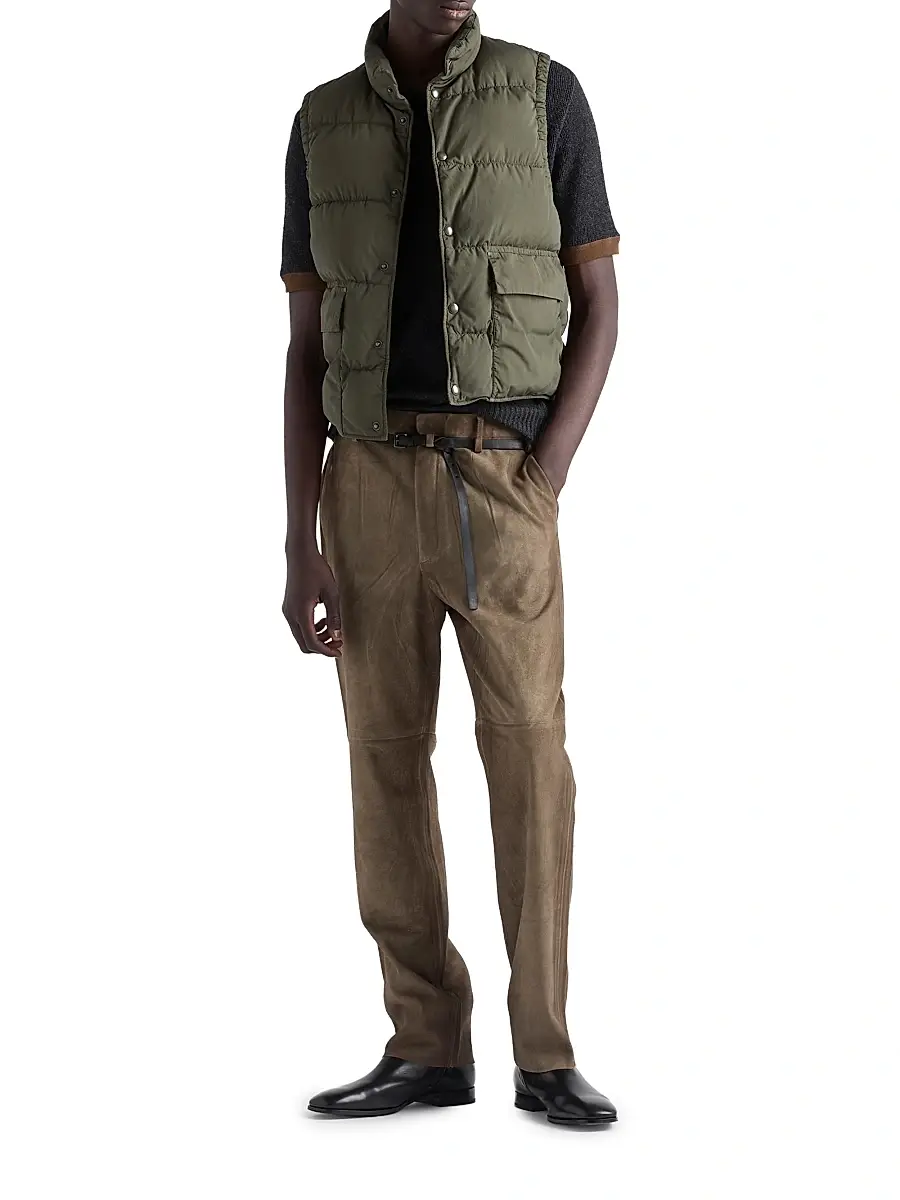 Prada Men's Cotton Down Vest - Green | Thumbnail 7