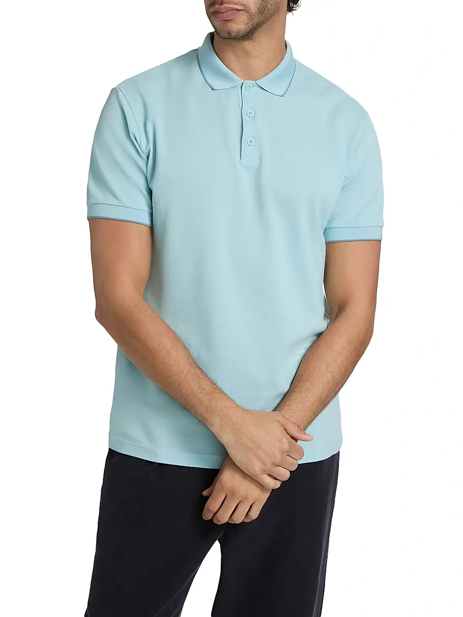 Giorgio Armani Men's Cotton Jersey Polo Shirt | Thumbnail 3 Giorgio Armani Men's Cotton Jersey Polo Shirt | Thumbnail 3