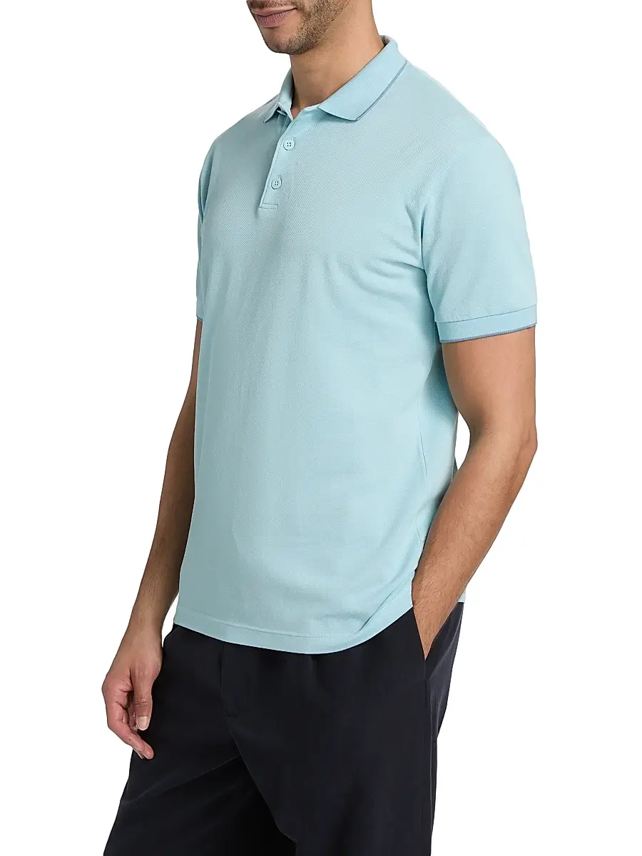 Giorgio Armani Men's Cotton Jersey Polo Shirt | Thumbnail 4 Giorgio Armani Men's Cotton Jersey Polo Shirt | Thumbnail 4