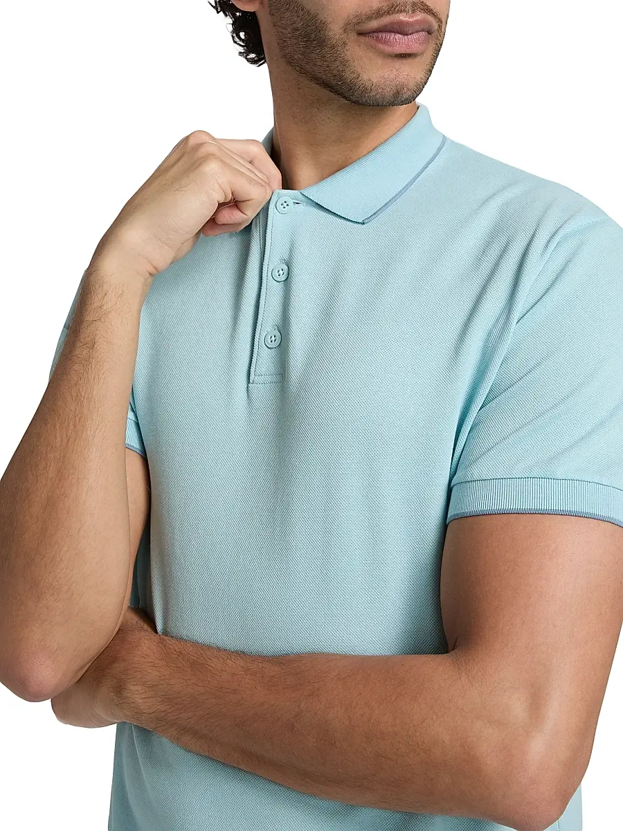 Giorgio Armani Men's Cotton Jersey Polo Shirt | Thumbnail 6 Giorgio Armani Men's Cotton Jersey Polo Shirt | Thumbnail 6