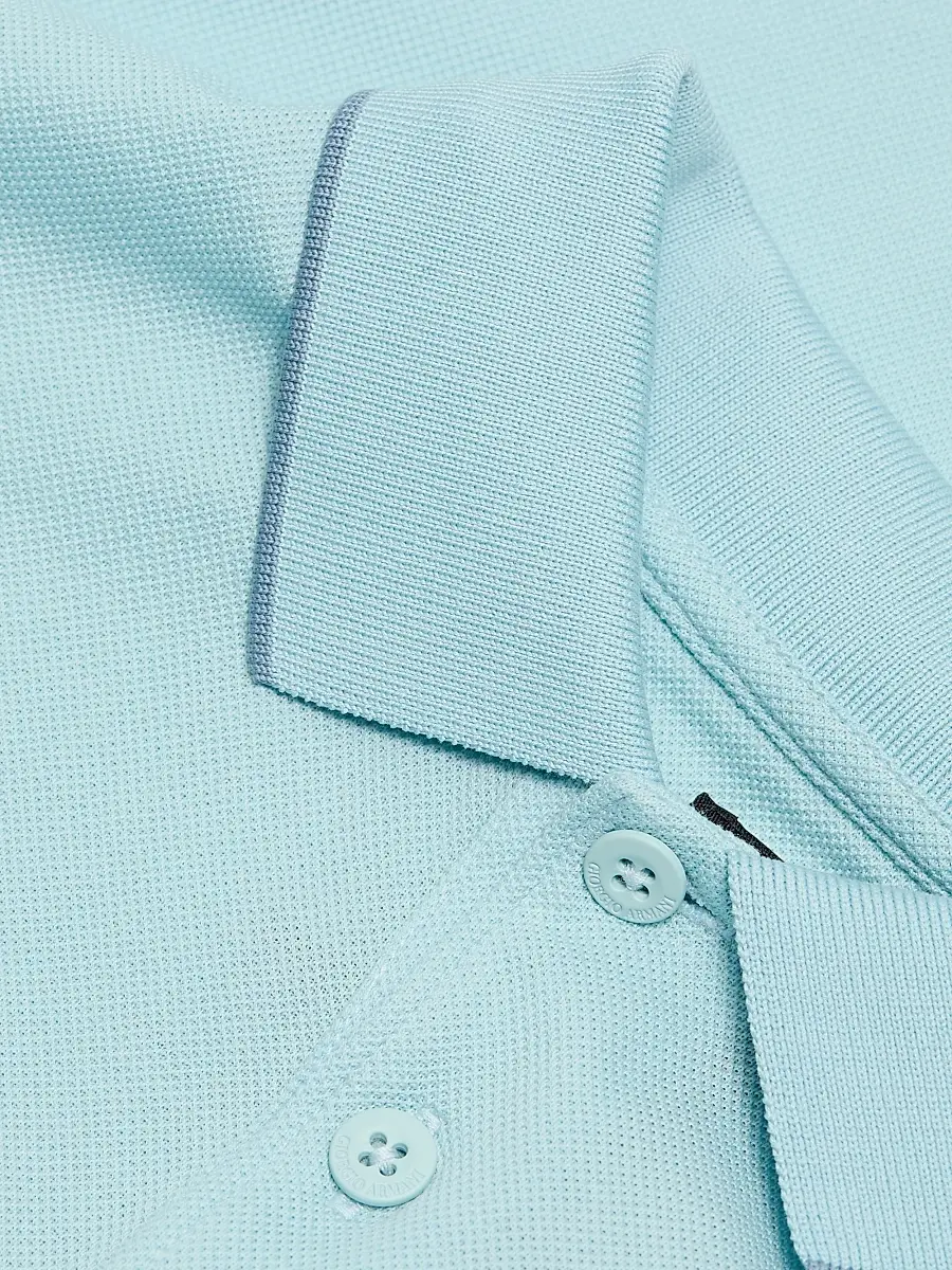Giorgio Armani Men's Cotton Jersey Polo Shirt | Thumbnail 7 Giorgio Armani Men's Cotton Jersey Polo Shirt | Thumbnail 7