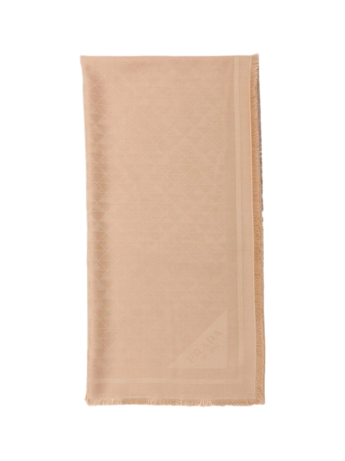 Prada Women's Symbole Silk and Wool Jacquard Shawl
