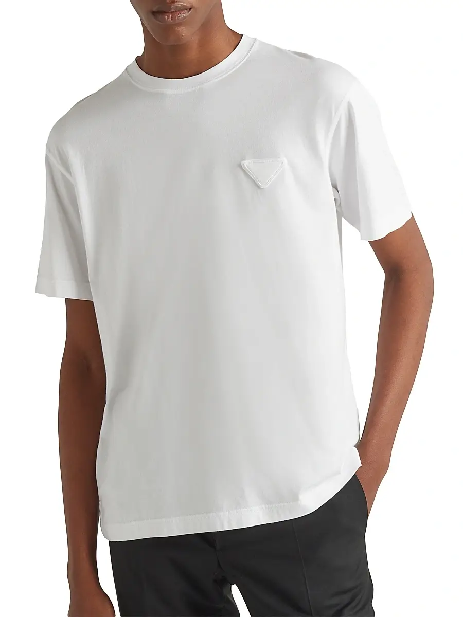 Prada Men's Cotton T-Shirt | Thumbnail 4 Prada Men's Cotton T-Shirt | Thumbnail 4