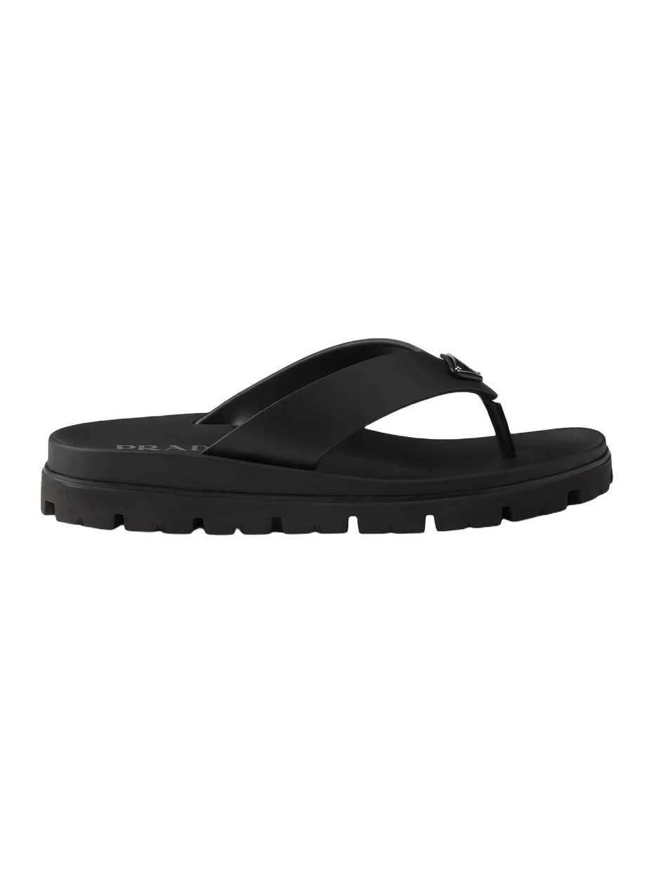 Prada Men's Rubber Thong Sandals